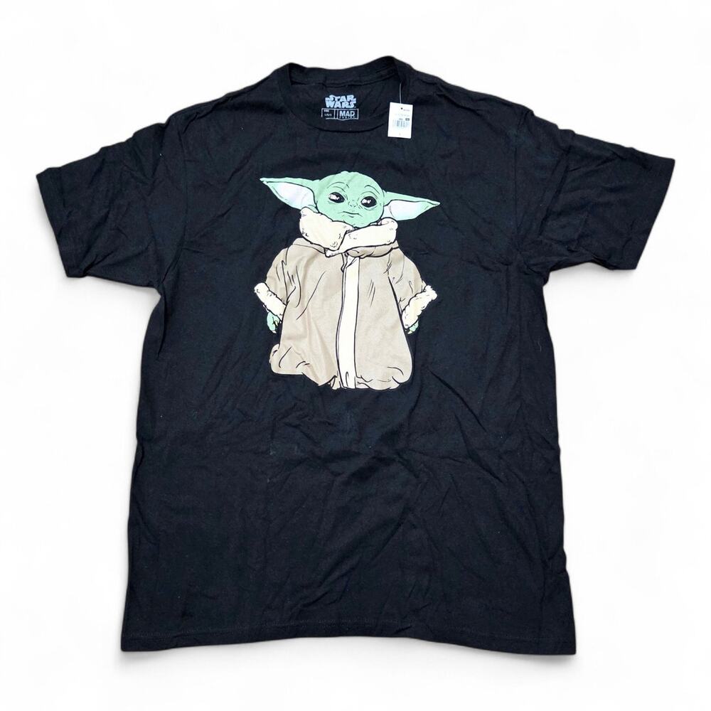 Star Wars The Child Grogu Mandalorian T-Shirt Black Men's Large NWT Disney